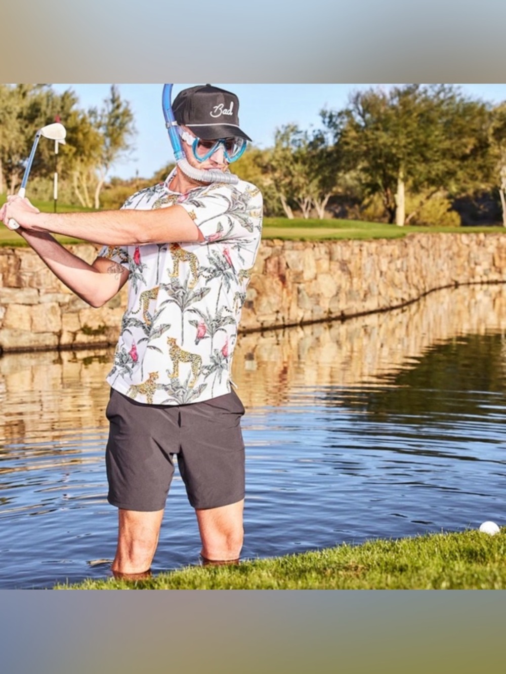 BAD BIRDIE Wildlife Men’s Golf Polo - Picture 7 of 16